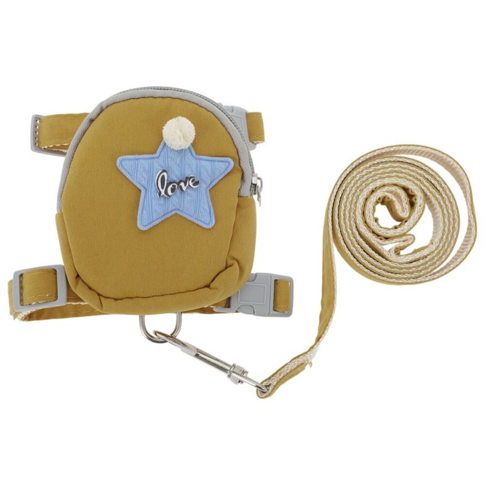 Backpack Pet Leash Kit Medium Yellow